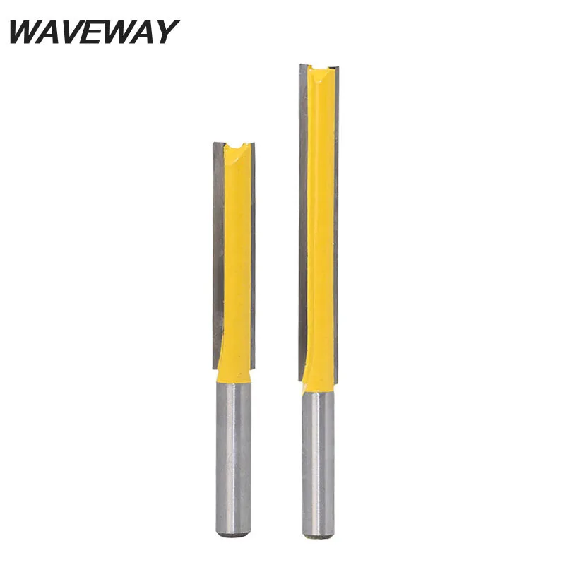 

WAVEWAY 8mm Shank Straight/Dado Router Bit Set Diameter Woodworking Tools CNC Milling Cutter Endmill for Wood