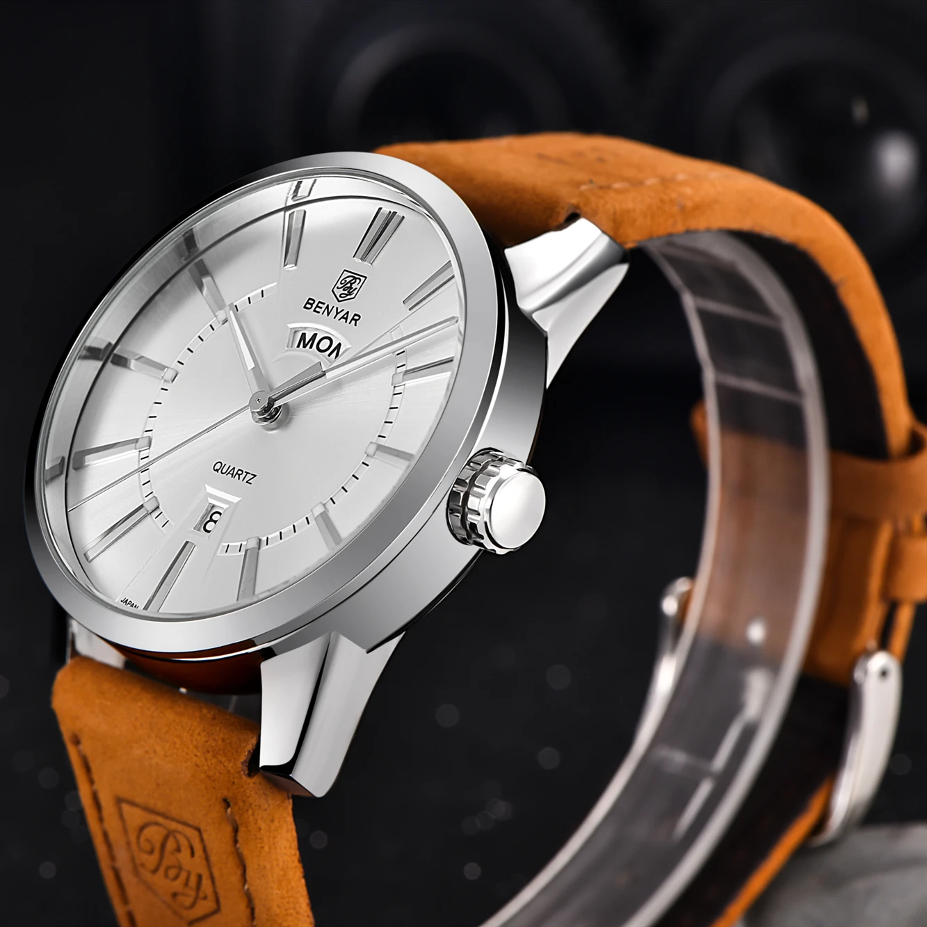 Мужские часы BENYAR люксовый бренд аналоговый дисплей дата мужские кварцевые 30