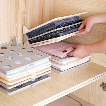 

Lazy man Practical Fast Clothes Fold Board Clothes Organization System Shirt Folder Travel Closet Drawer Stack Household Closet
