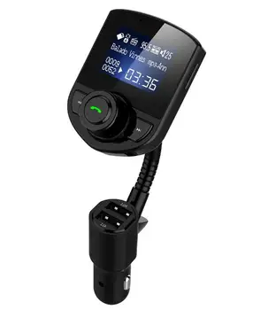 

50pcs Car FM Transmitter Bluetooth 3.1A Car Charger USB Port AUX Audio LCD Display Mp3 Player Phone Handsfree bt52