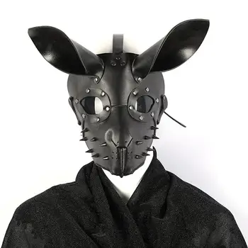

1pc Full Face Rabbit Ear Mask Bunny Rabbit Ear Mask For Easter Party Halloween Bar Costume Cosplay Accessory Home Decoration
