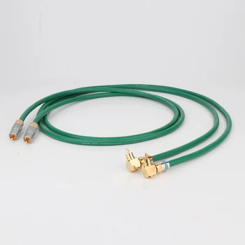 

MCINTOSH Silver-plated 6N OFC HIFI RCA Male to Male Audio Cable, Gold Plated Plugs Right Angled RCA Male to Male Extension Cord