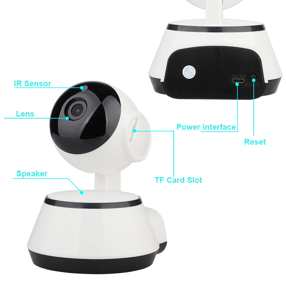720P WiFi ip-камера Детский Монитор 720P HD умная детская камера Аудио Видео Запись ночного видения Дистанционное Наблюдение мини CCTV камера