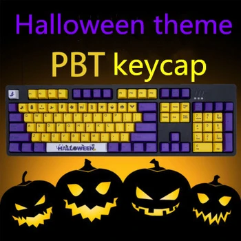 

104 keys/set PBT dye sublimation key cap for MX switch mechanical keyboard Halloween theme keycaps OEM profile