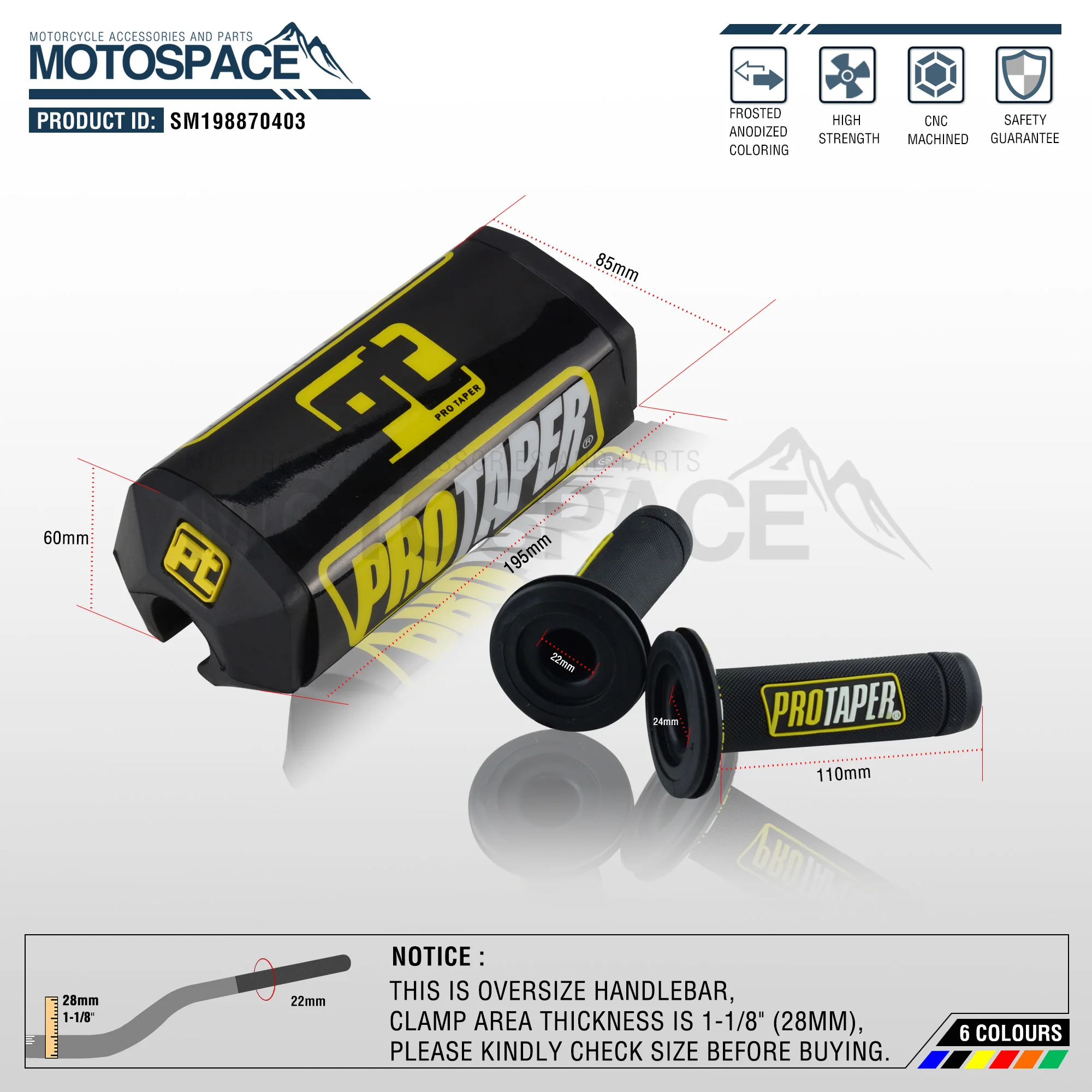 Руль для Pro Taper Pack Bar 1-1/" Phantasy ручка бар колодки ручки Pit Pro Гонки Грязь велосипед ямы мотоцикл с адаптер cnc