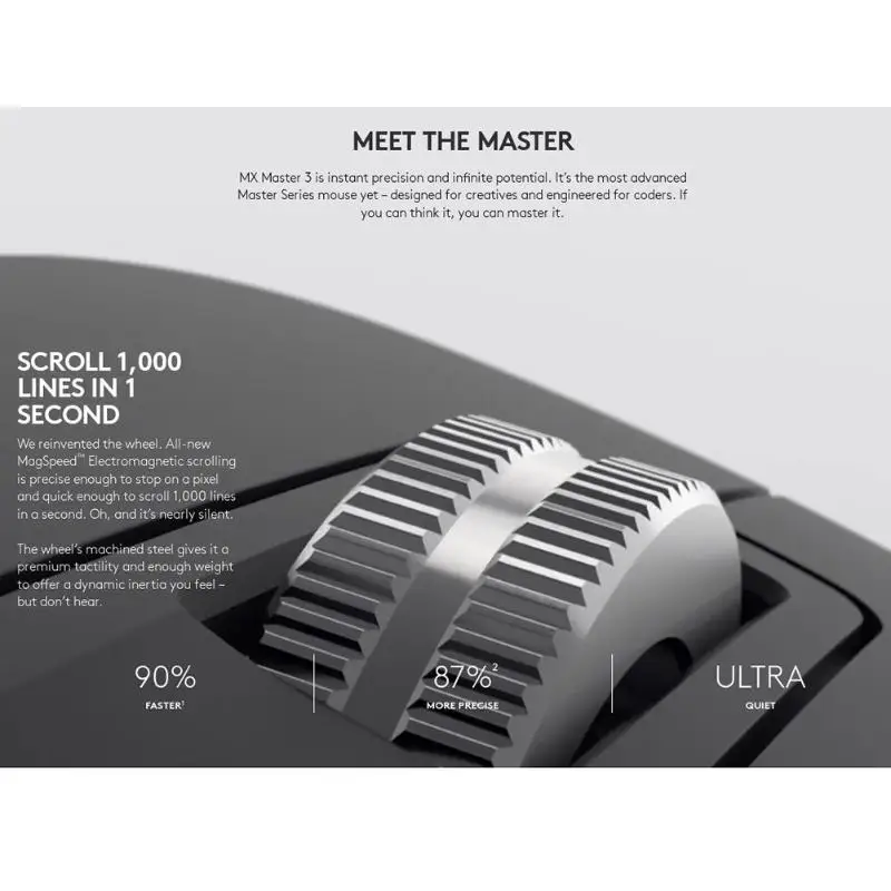 Лидер продаж мышка Классическая нежная текстура logitech MX Master3 2,4 GHz Bluetooth мышь 200-4000 dpi Беспроводная оптическая мышь