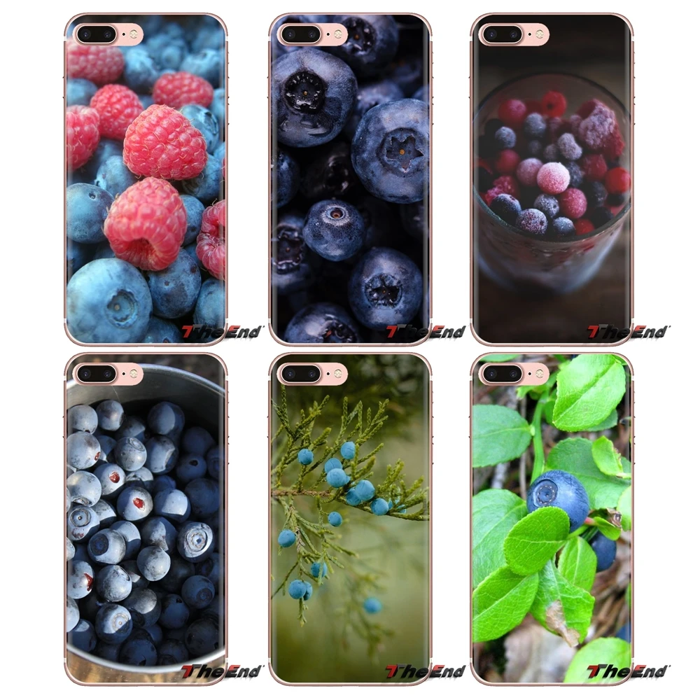Soft TPU Phone Cover For Sony Xperia Z Z1 Z2 Z3 Z5 compact M2 M4 M5 E3 T3 XA Aqua LG G4 G5 G3 G2 Mini Food Wallpaper Blueberries |
