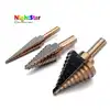 5pcs Co-Hss Step Titanium Cone Drill Hole Cutter Bit Multiple Hole 50 Sizes Step Drill Bit Power Tool Drill Bit NO CASE ► Photo 3/5