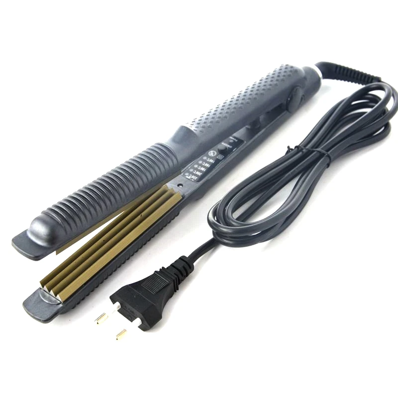 Hair Crimper Curling Iron Wand Ceramic Corrugated Corn Wave Curler Iron Styling Tool