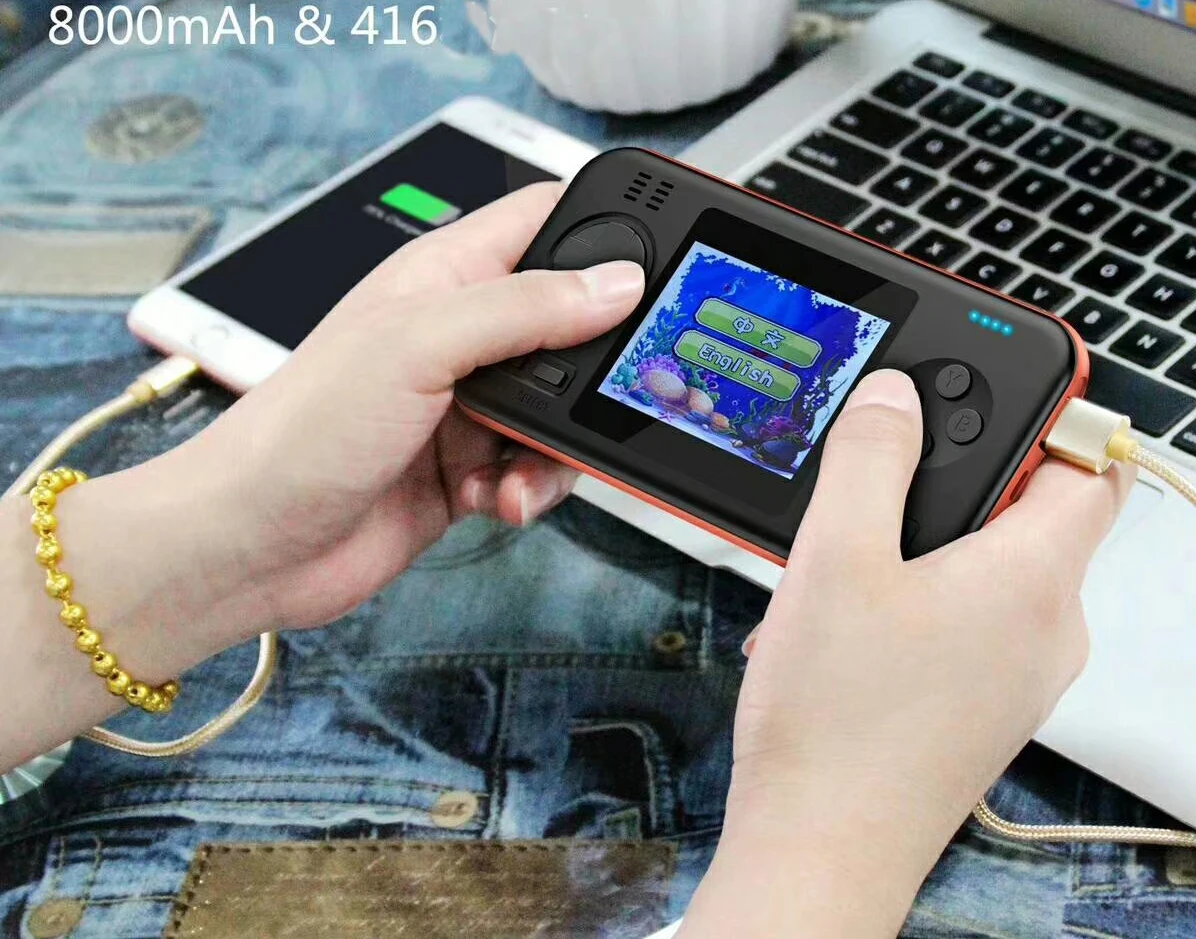 Многофункциональная игровая консоль powerbank Ретро видео gameboy power bank с игровым плеером