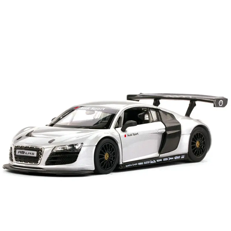 1:24 Audi R8, кометаллическая модель автомобиля, оригинальная модель спортивного автомобиля, коллекция подарочных игрушек