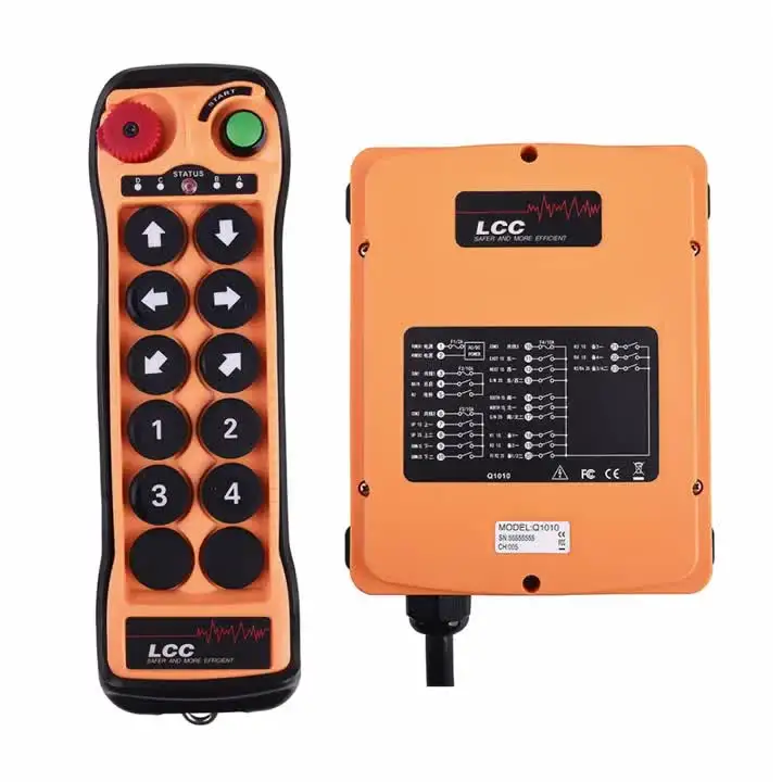 US $520.00 Q1010 230V 10 Button Double Speed Radio Industrial Remote Control For Winch