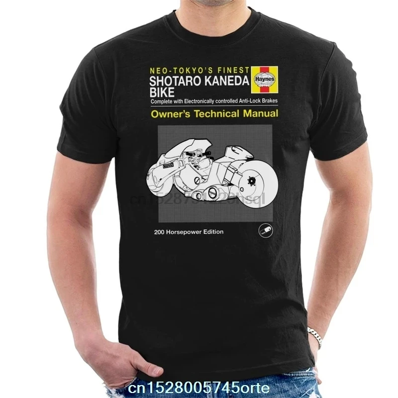 С принтом camiseta сотаро Kaneda велосипед Haynes руководство Акира Для мужчин футболка 100%
