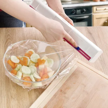 

Fruit Food Fresh Keeping Plastic Cling Wrap Dispenser Cutter Preservative Film Cutter KitchenTool Accessories Dropshipping ZM912
