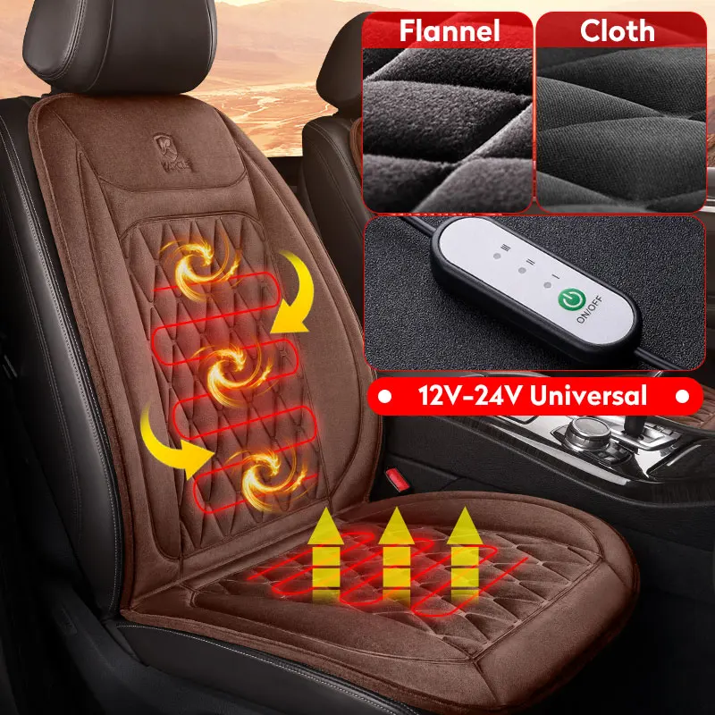 The Black Series Heated Auto Seat Cushion, Low and High Heat Modes, Secure  Fit, Universal For Any Car