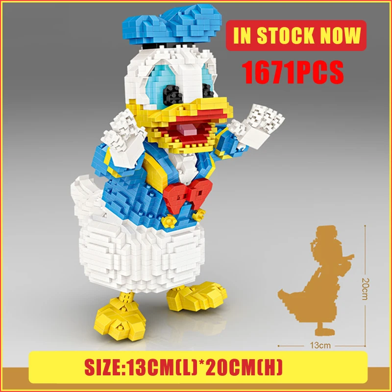 

Donalded LOZ Ducking Cartoon Character Animal Building Block Action Figures 9038 Bricks Toys Collection for Girl Friends 1671PCS