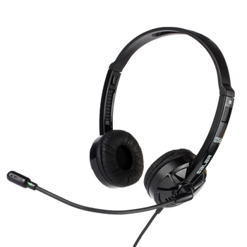 

With Microphone Adjustable Headband Call Center Phone PC USB Headphone Audio Control Wired 3.5mm Jack Super Light Clear Voice