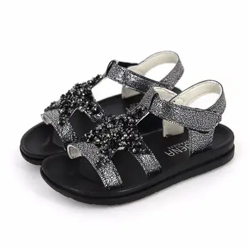 

Girls sandals 2020 Summer Star Sequins princess Kids Sports Shoes Star Bling Sequins Open Toe Children Beach Sandals