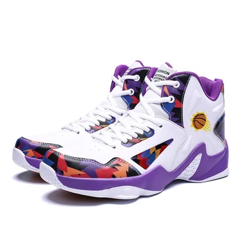 

2020 New Summer Men's High-top Cushion Basketball Shoes with Shock-proof Sports Shoes Breathable Sports Outdoor Sports Shoes