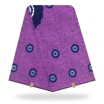 

6 Yards African Ghanaian Ankara Fabric Print Ghana Kitenge Wax Fabric/Pagnes/Tissues Africain/ Lapa/Chitenge Purple Y-197