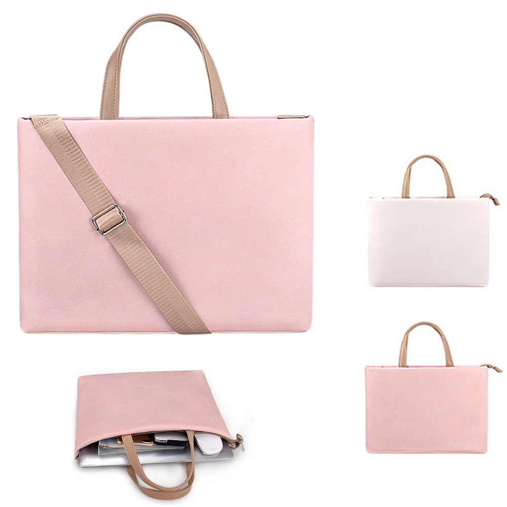 Стильный PU водонепроницаемый портативный многофункциональный портфель для ноутбука 13 14 15 дюймов Сумка для ноутбука на плечо для MacBook hp DELL