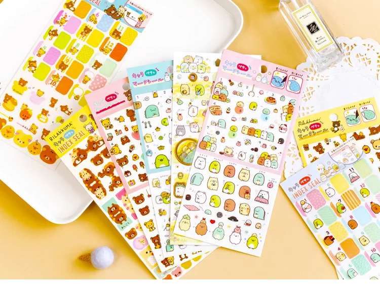 20 sets/lot Kawaii Stationery Stickers Easy bear series Decorative Mobile Stickers Scrapbooking DIY Craft Sticker