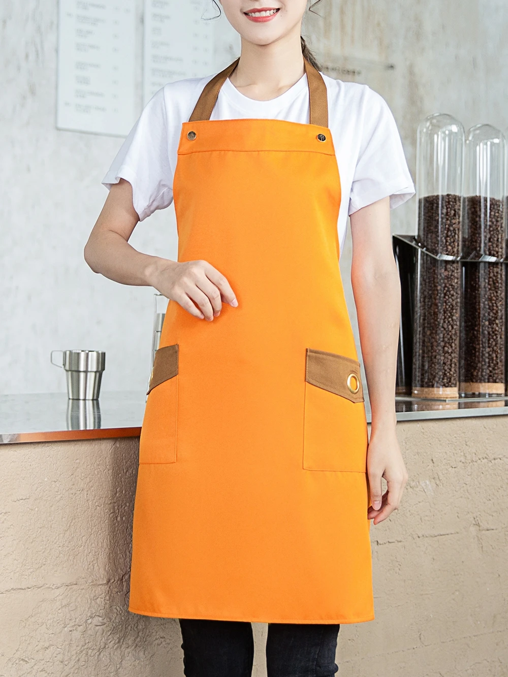 Hot Sale Cooking Kitchen Apron For Woman Men Chef Waiter Cafe Shop BBQ Hairdresser Aprons Bibs Kitchen Accessory