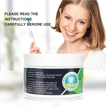 

Teeth Whitening Mint Powder Oral Hygiene Cleaning Teeth Plaque Tartar Removal Stains Tooth White Powders