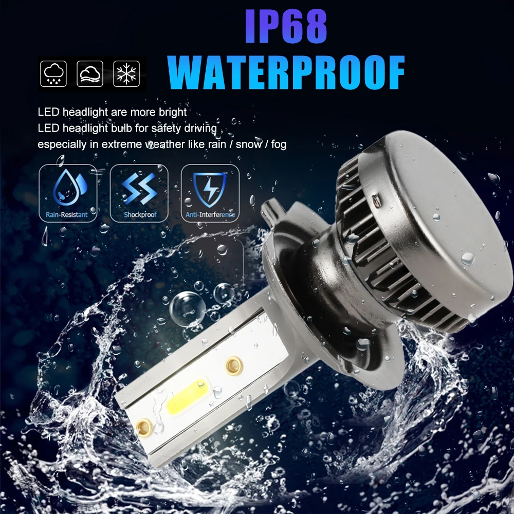 Edark H1 H3 H7 H11 HB3 LED Headlight Bulbs Kit Car Lights 6000K Cool White 72W 12000 Lumens High Beam/Low Beam Fog Light