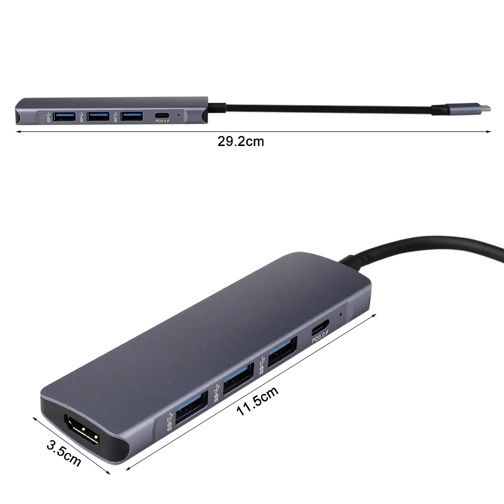Usb-хаб type C к Usb3.0 Hdmi type-C многопортовый Pd концентратор для Macbook Pro Аксессуары type C зарядный разветвитель порт 2 Usb 3,0 порта