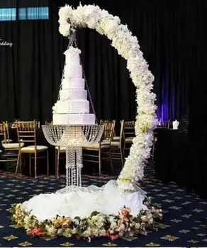 Hanging cake swing wedding moon arch decoration 1