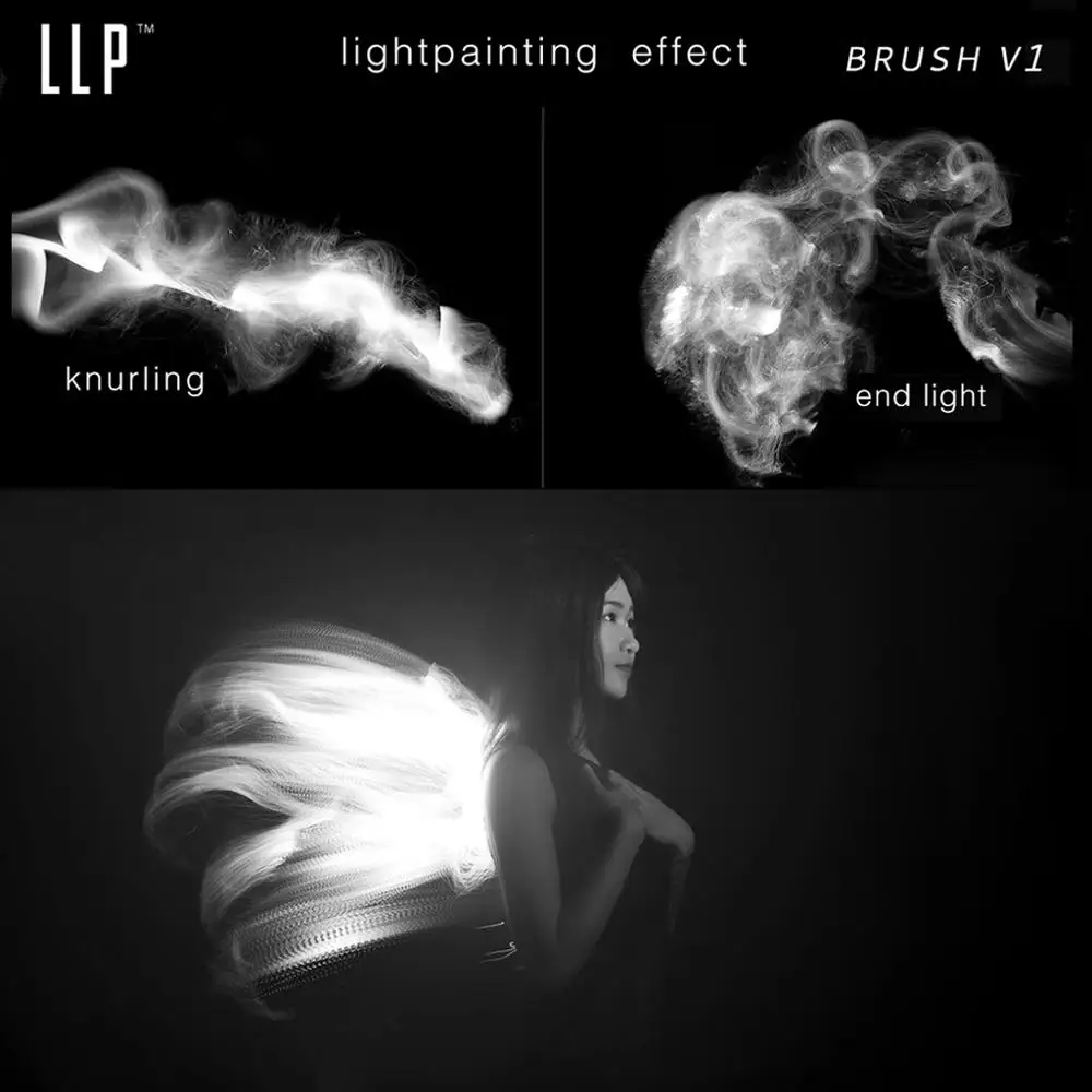 Light Painting Tool White Fiber Optic Brush Commercial Portrait Wedding Graffiti Streamer Photography Hand drawn stick