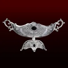 Серебряная Гондола, консоллу черный Фианит. 7001M15STS