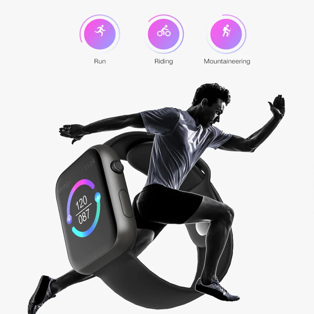 ESEED SX16 smart watch men 1.3 inch screen ip67 waterproof heart rate monitor smartwatch incoming call for samsung android ios