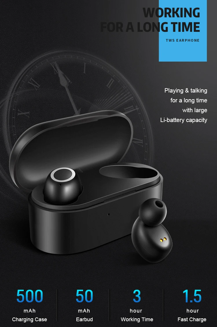 3D стерео звук Bluetooth V5.0 наушники портативный TWS беспроводной сенсорный наушник с зарядным чехлом Спорт бас гарнитура Автоматическое включение/выключение