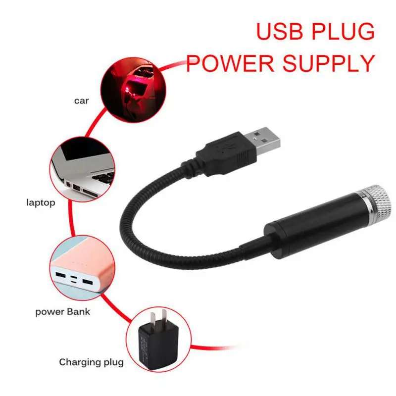 

Adjustable Effects LED Car Roof Star Plug and Play Car and Home Ceiling Romantic USB Night Light Starry Sky Red Blue Decor Lamp