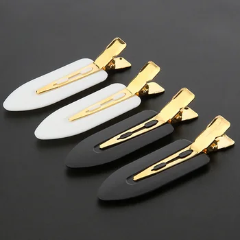 Kaufen 4pcs Home Travel Professional No Bend Crease Makeup Clip Salon Styling Leaves Shape Gift Fashion Barrettes Seamless Hairclip