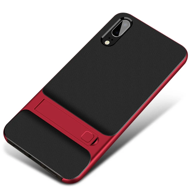 Huawei P20 Lite чехол Funda huawei P20 Pro Чехол Робот Подставка для huawei P30 Pro Чехол Haiwei P20Pro P 20 30 20Pro чехол для смартфона - Цвет: Black and Red