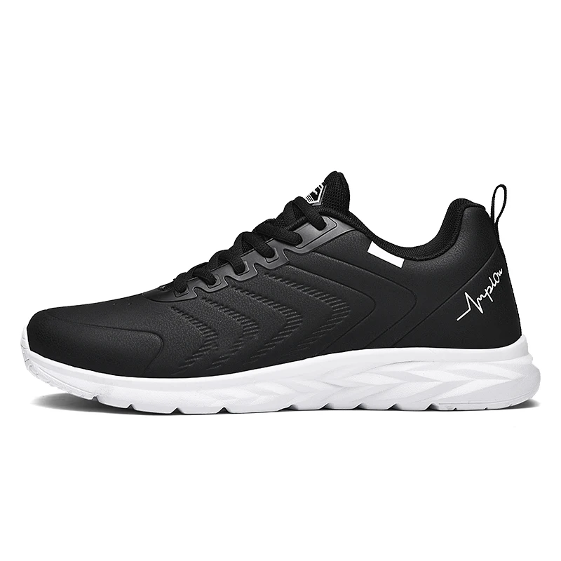 Black White Shoes VESONAL Демисезонный качество кроссовки из pu кожи Для мужчин повседневные мужские туфли; модные легкие Водонепроницаемый обувь для скейтборда - Цвет: Black White Shoes