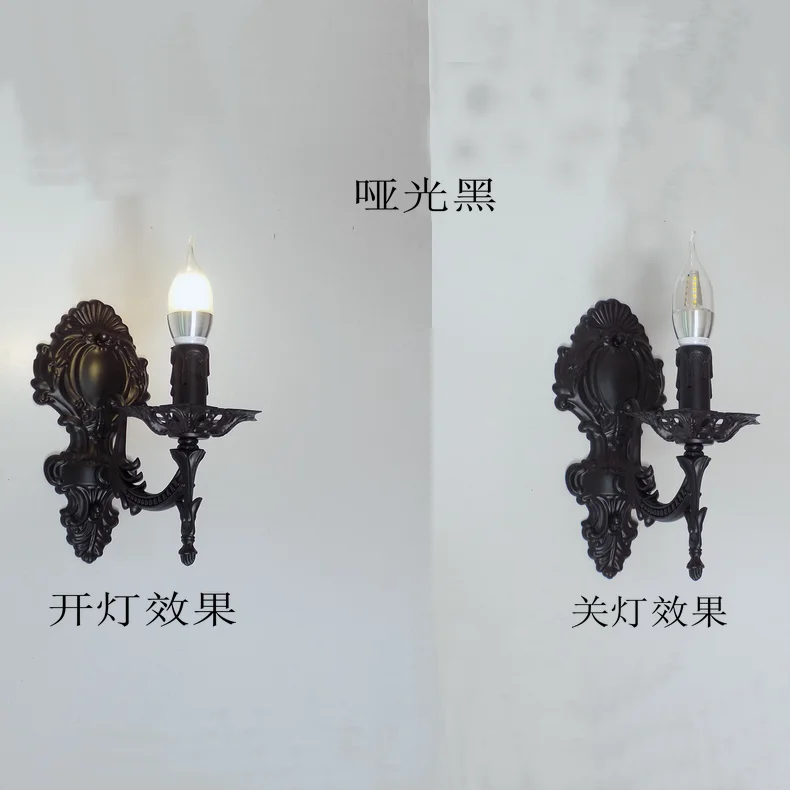 Creative European corridor bedside mirror front hotel teahouse coffee shop sconce light fashion Candle Wall lamp WJ10 sconce light fixture