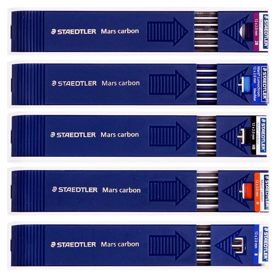 Staedtler Mars ī 200  潽  , 1 Ʃ, 2.0mm, 4B, 2B, B, HB, H, 2H, 4H,   6 ,  12  Ʃ