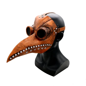 

Funny Medieval Plague Doctor Schnabel Bird Mask Latex Cosplay Masks Beak Adult Halloween Event Cosplay Props Unisex