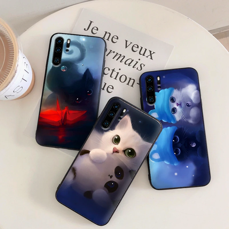 Чехлы для мобильных телефонов с милым котом huawei Honor Note 10 View 20 7A 3GB 7X 8X 9X Pro 8 9 Lite |