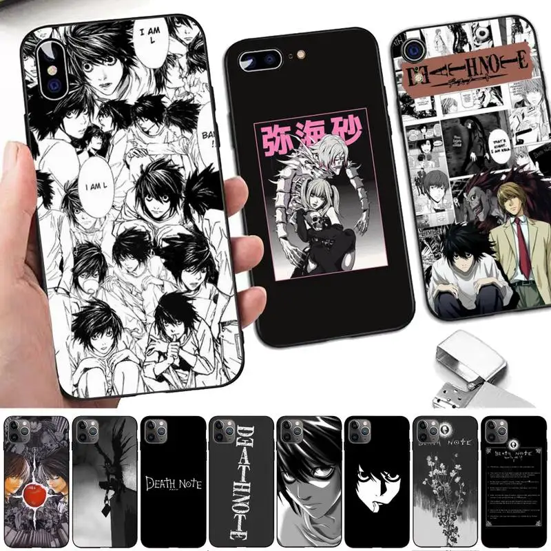 Чехол для iphone 13 8 7 6 6S Plus X 5S SE 2020 XR 11 12 pro XS MAX DEATH NOTE L | Мобильные телефоны и аксессуары