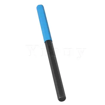 

Yibuy Black Metal Guitar Fret File With Blue Handle Hexagon Style Musical Tool