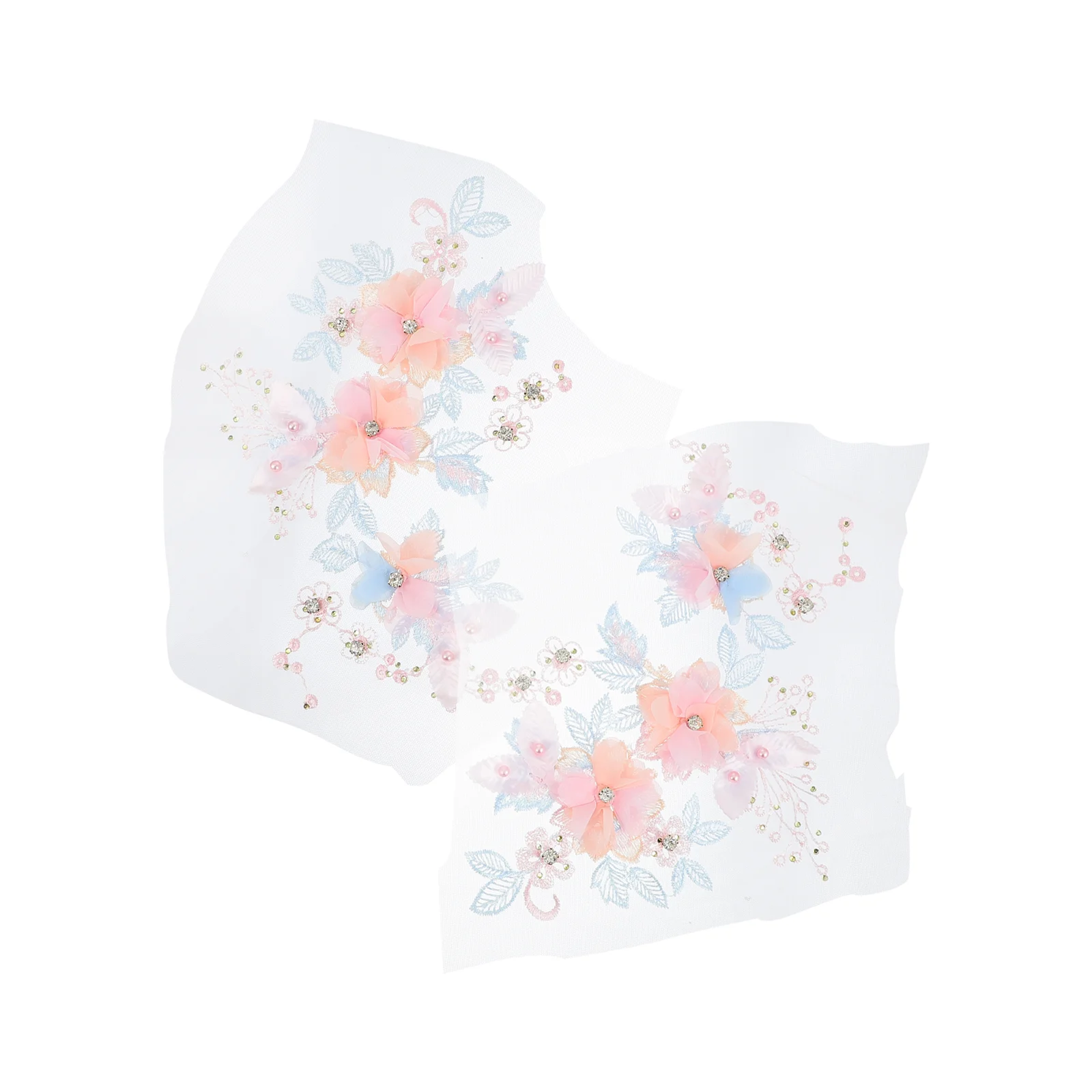 2 шт. Цветочная вышивка аппликации для свадебного платья | Дом и сад