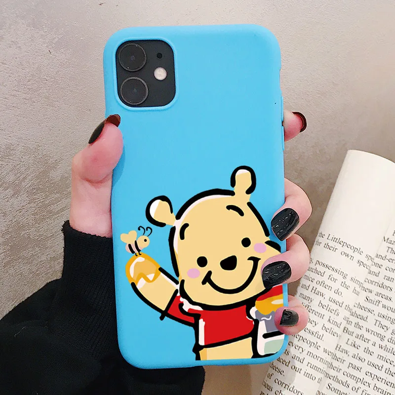 Популярный чехол для телефона в спортивном стиле для iPhone 11 Pro XR X Xs Max 8 7 6 Plus 6S медвежонок пух матовый Силиконовый чехол s мягкая задняя крышка - Цвет: P3Blue