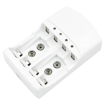 

Aa Aaa 2A 3A 9V Battery Charger Electric Charging For Aa Aaa 9V(6F22)Ni-Mh Rechargeable Batteries(Eu Plug)