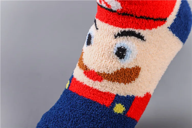 Chi Bi Maruko коралловый флис Crew Socks женские теплые Забавные милые Kawaii Art Happy Socks мультяшная уличная одежда с мотивами из аниме Модные Повседневные Удобные