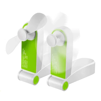 

2 Pack Portable Pocket Fans Foldable Mini Handheld Fan Personal Handy Summer Pocket Fan USB Rechargeable Desk Fan